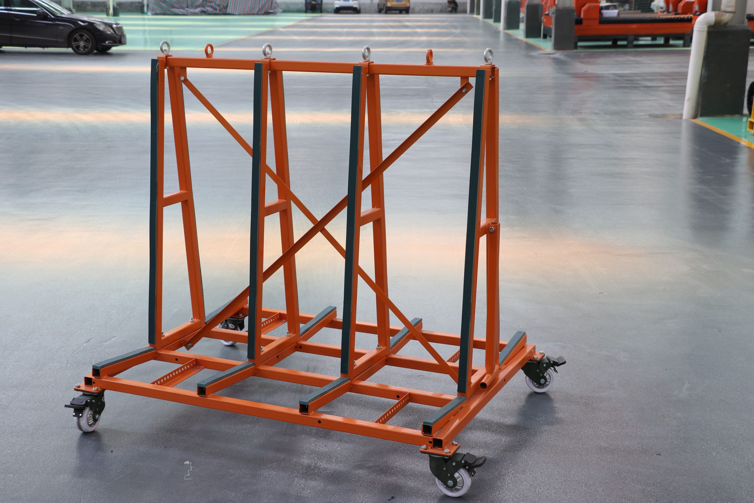 Slabe glass stone transport cart